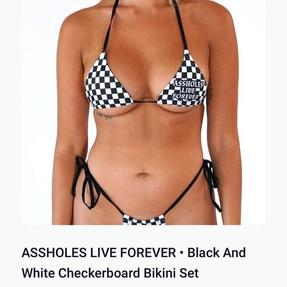 Assholes live forever bikini OS (4920) NWT - Picture 1 of 1